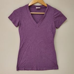 ALLOY V-Neck T-Shirt - Heather Purple
